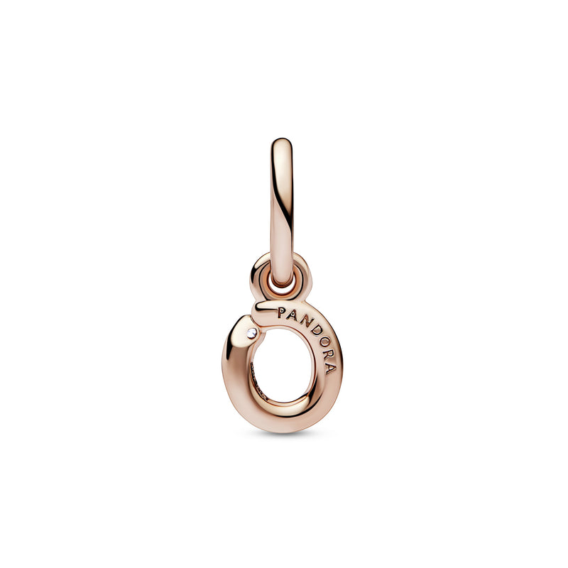 Letter O 14K Rose Gold-Plated Dangle