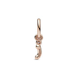 Letter I 14K Rose Gold-Plated Dangle