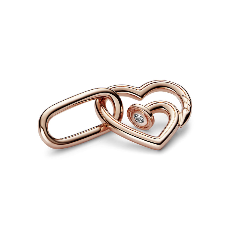 Nail Heart 14K Rose Gold-Plated Link