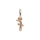 Letter F 14K Rose Gold-Plated Dangle