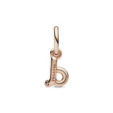 Letter D 14K Rose Gold-Plated Dangle