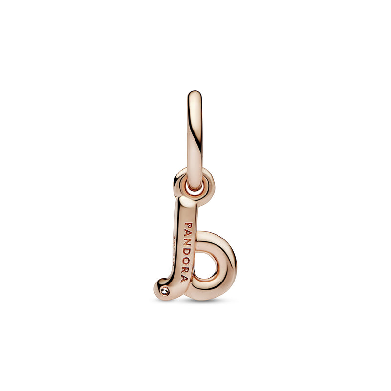 Letter D 14K Rose Gold-Plated Dangle