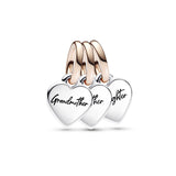 Two-tone Splittable Family Generation of Hearts Triple Dangle Charm