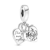 Rose Heart Double Dangle