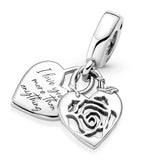 Rose Heart Double Dangle