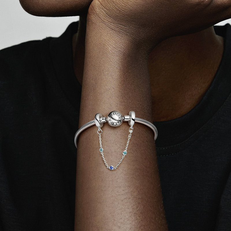 Silver safety chain for bracelet discount