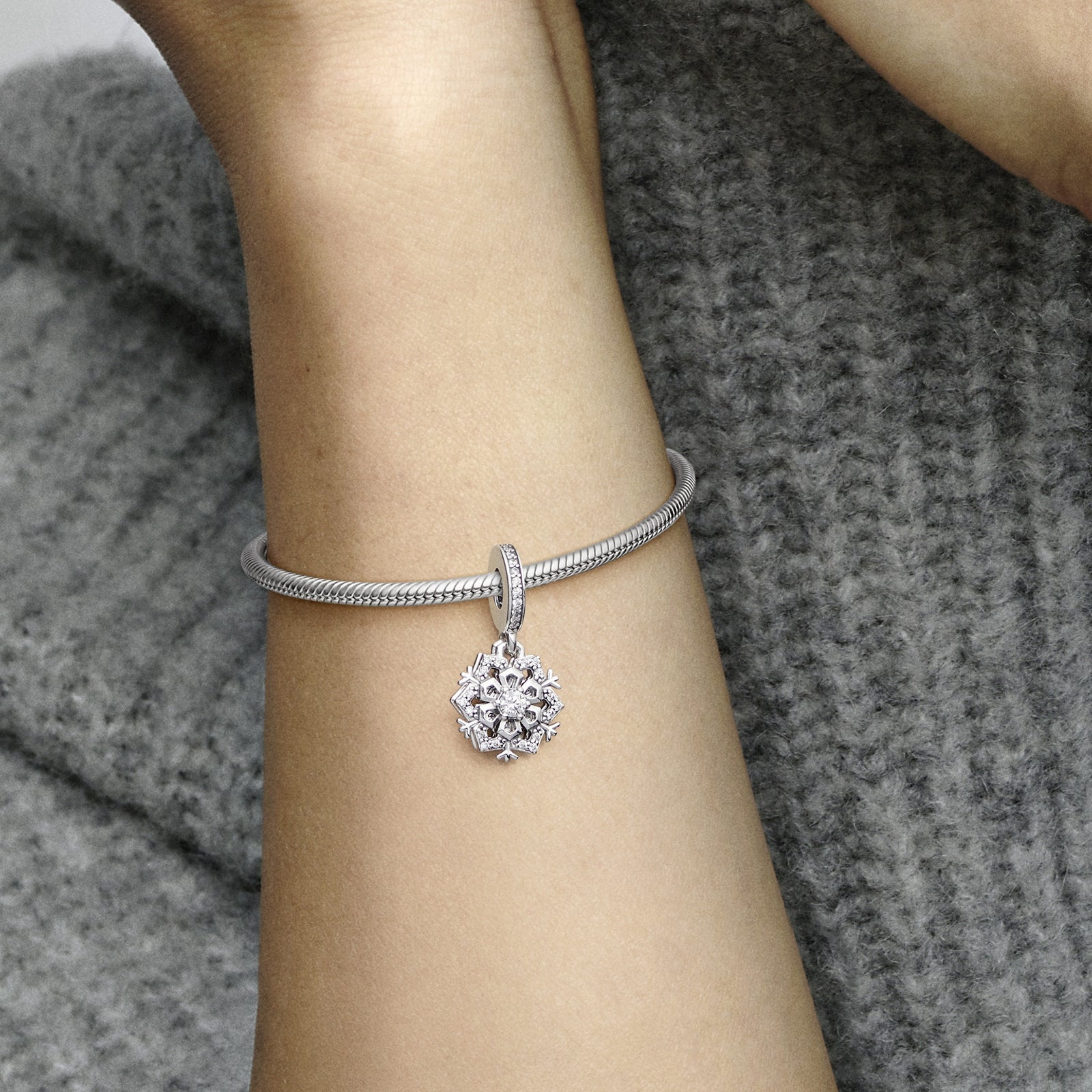 Snowflake Silver Double Dangle – Pandora Shop Lebanon