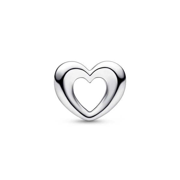 Open Heart Silver Charm