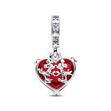 Disney Mickey And Minnie Silver Dangle