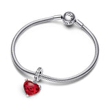 Disney Mickey And Minnie Silver Dangle