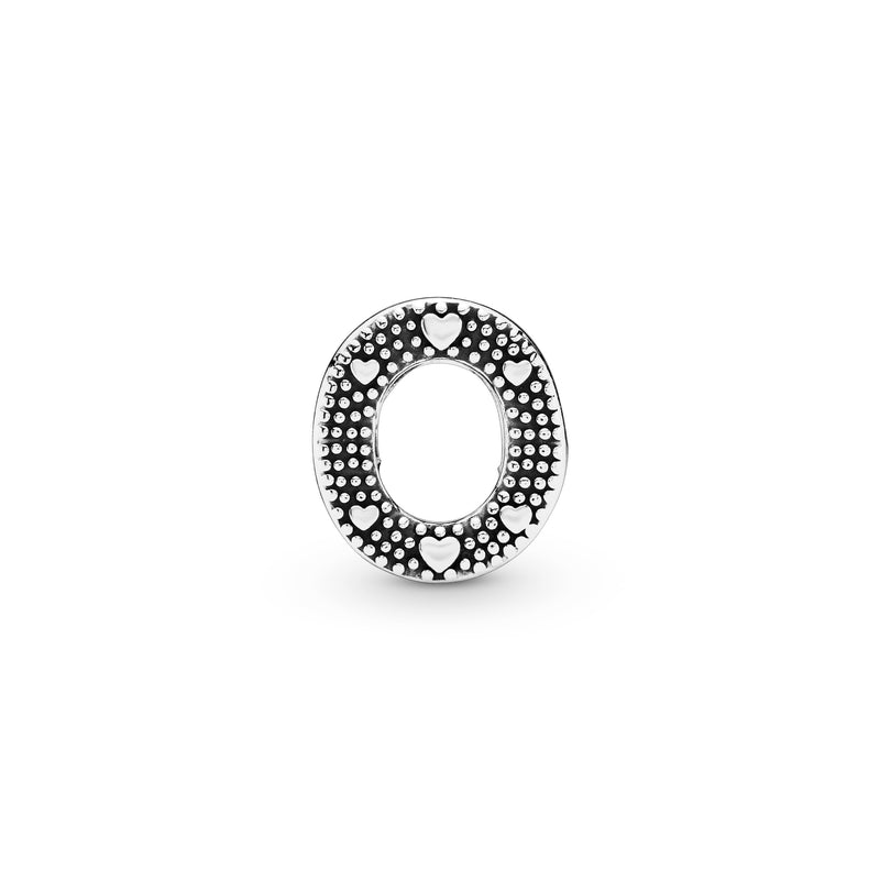 Letter O Silver Charm