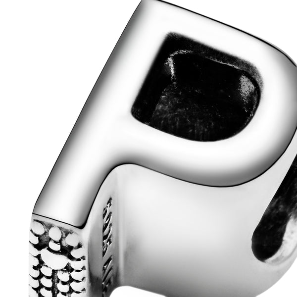 Letter P Silver Charm