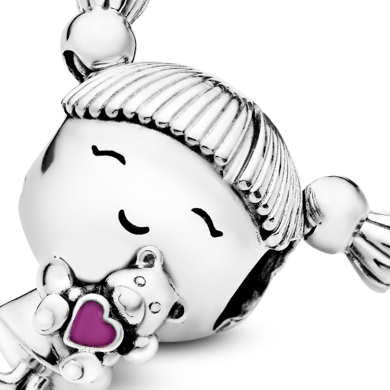 Girl Silver Charm