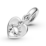 Friends And Infinity Heart Dangle