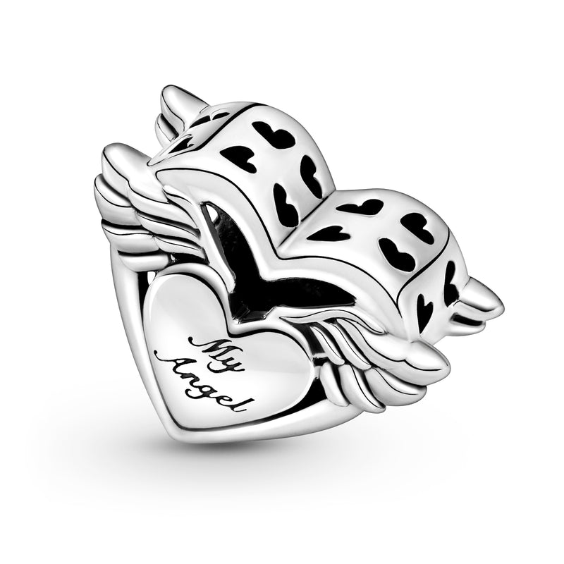 Mum Heart With Wings Charm