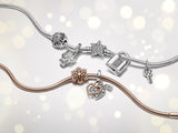 Heart Padlock Double Dangle