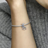 Moon And Star Sterling Silver Charm
