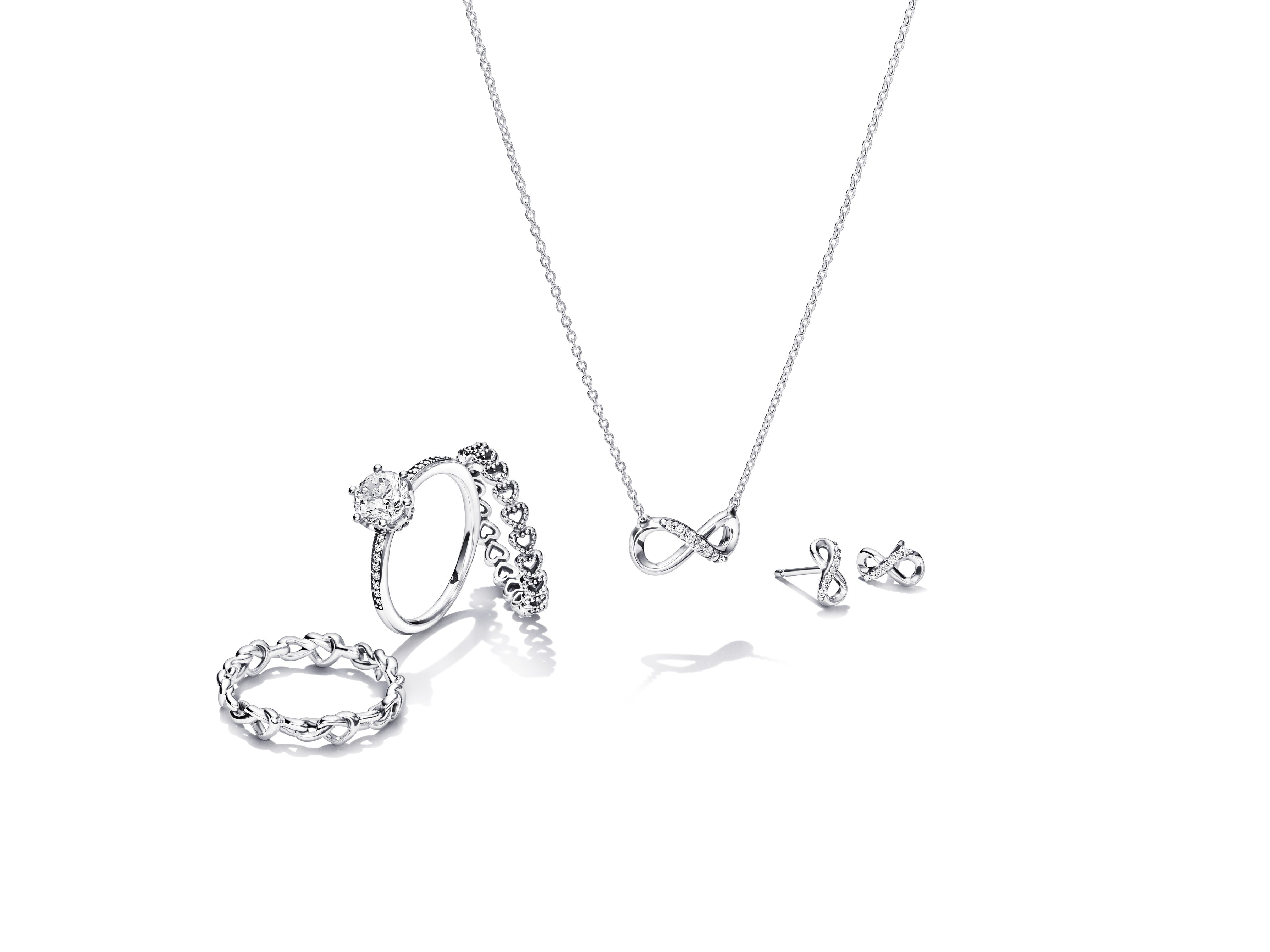 Infinity Sterling Silver Stud Earrings