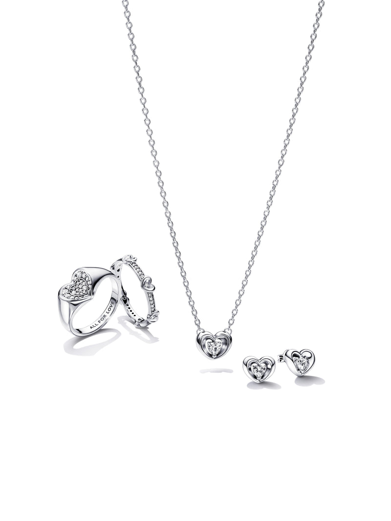 Heart Silver Stud Earrings Pandora Shop Lebanon