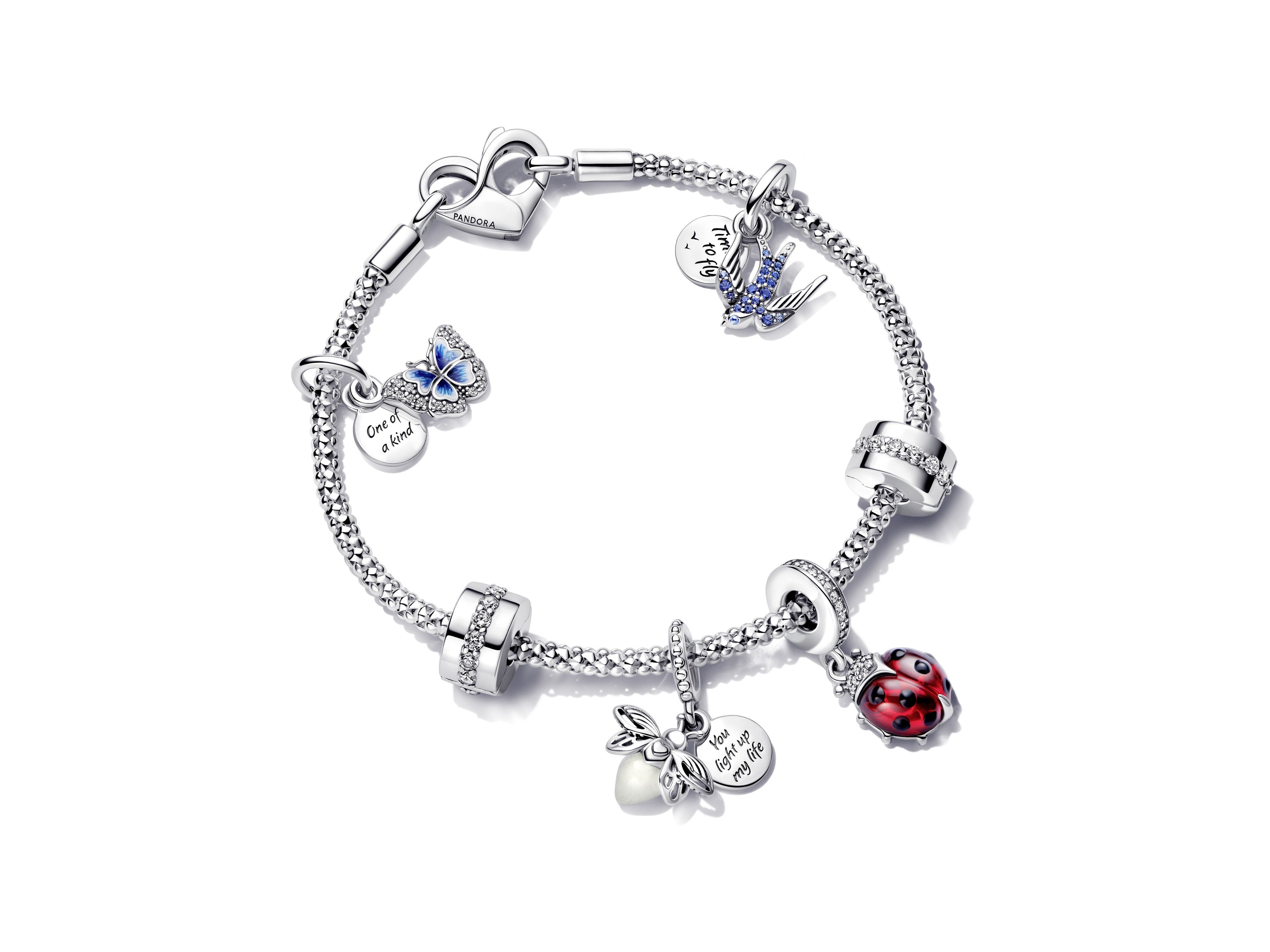 Studded Chain Silver Bracelet