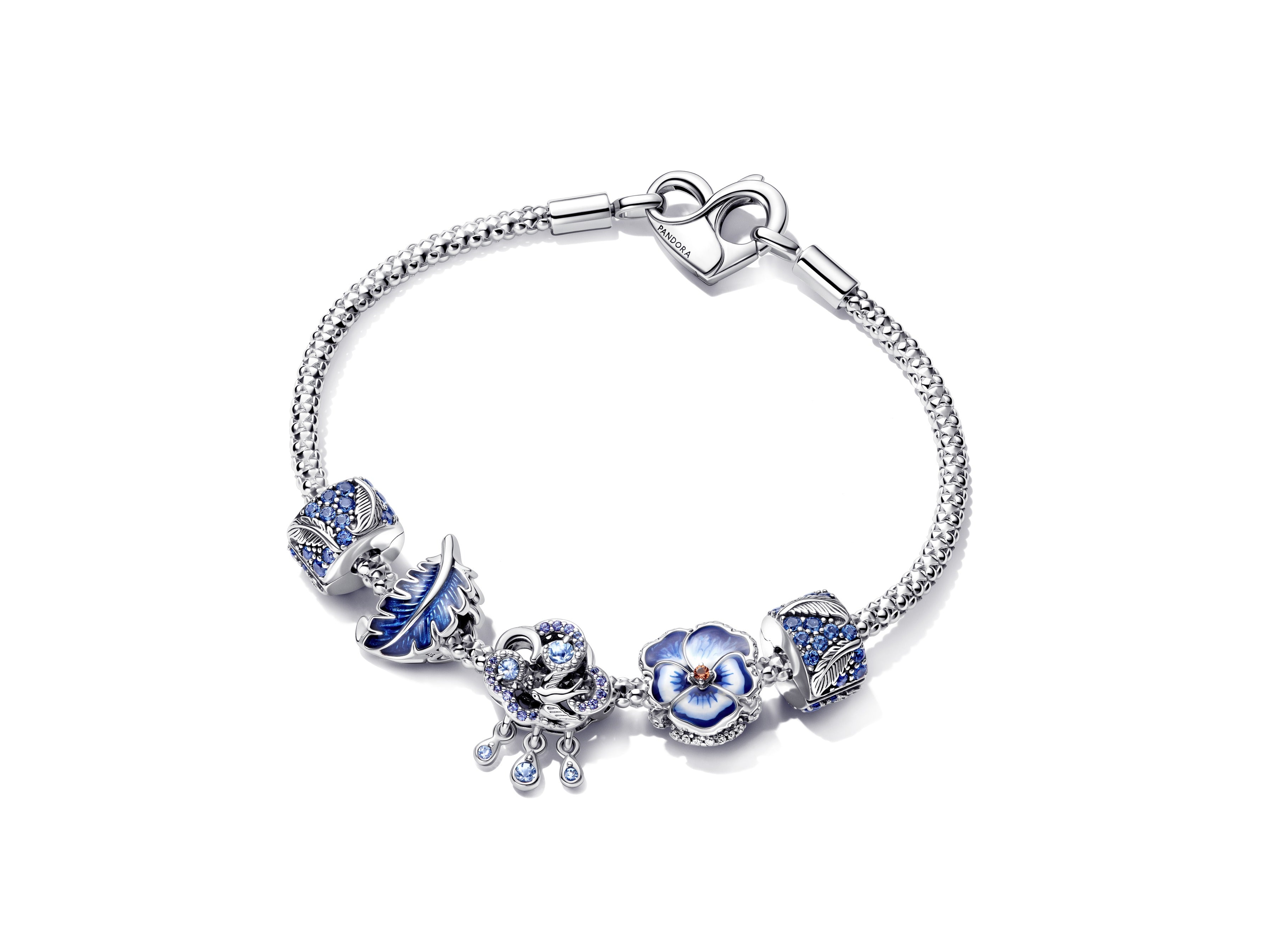Studded Chain Silver Bracelet