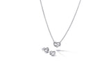 Sparkling Infinity Heart Collier Necklace